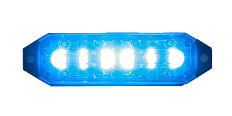 Unicorn Lighting UT02 Ultimate Thin Surface Mount Warning Emergency Strobe Grille Light Head SAE Class 1 for Police Car Ambulance and Tow Truck Construction Vehicle Blue